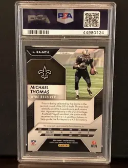 2016 Panini Prizm #RAMTH Michael Thomas RC Rookie Autograph AUTO PSA 10 - Image 2