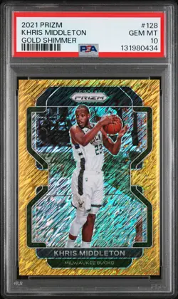 2021 PANINI PRIZM GOLD SHIMMER #128 KHRIS MIDDLETON 6/10 PSA 10 - Image 1