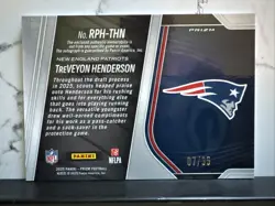 2025 Panini Prizm TreVeyon Henderson Red Shimmer Rookie Patch Auto /35 Patriots - Image 4