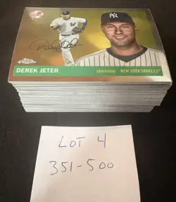 2025 Topps Chrome Platinum Lot Derek Jeter 51 Card Set Builder Singles #351-500 - Image 1