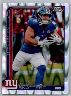 2025 Topps Chrome - Rookies Cam Skattebo #331 RayWave Refractor (RC) - Image 1