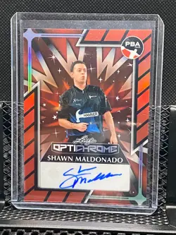 Shawn Maldonado 2025 Leaf Eclectic PBA - Optichrome / Auto - Red #5/9 - Image 1