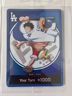 2026 One Piece x Dodgers Monkey D Luffy Promo Don Card (Sealed) - Image 1
