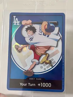 2026 One Piece x Dodgers Monkey D Luffy Promo Don Card (Sealed) - Image 2