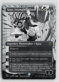Kaya, Intangible Slayer 341 Borderless Phyrexia: All Will Be One MTG Magic - Image 1