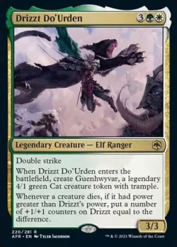 Drizzt Do'Urden - Light Play MTG Adventures in the Forgotten Realms - Image 1