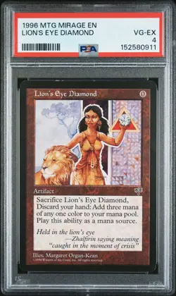 Lion's Eye Diamond - MtG Magic the Gathering - Mirage (1996) PSA 4 - Image 3