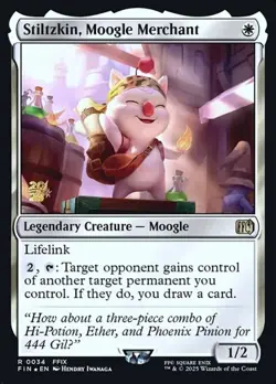 Stiltzkin, Moogle Merchant - Foil Prerelease Promo FIN NM MTG - Image 1