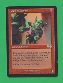 1998 Magic the Gathering - Goblin Lackey - Urza's Saga MTG - Image 1