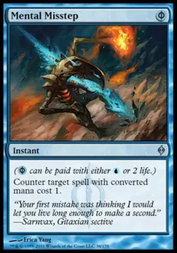 MTG English Mental Misstep Light Play Foil New Phyrexia - Image 1