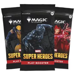 MTG 3x Booster Pack Marvel Super Heroes - 3 Sleeved Play Booster Packs New - Image 1