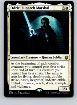 Magic the Gathering Odric, Lunarch Marshal Commander: Dominaria United MTG - Image 1