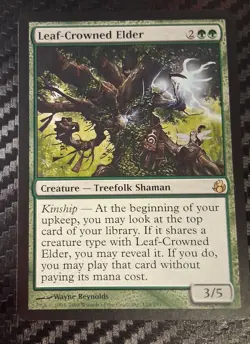 Magic: The Gathering Leaf-Crowned Elder Morningtide Green Rare 128/150 - Image 1