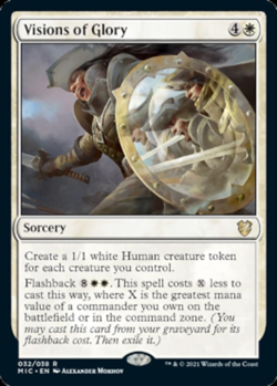 1x Visions of Glory NM-Mint, English Commander: Innistrad: Midnight Hunt MTG Mag - Image 1