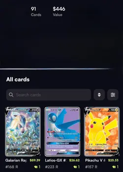 Pokemon Card Collection Lot – 91 Cards – $400+ Raw Value – Rare Candy App Valued - Image 1