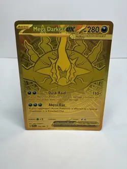 Mega Darkrai EX 120/084 Hyper Rare Gold Full Art Pokemon TCG English Pitch Black - Image 1