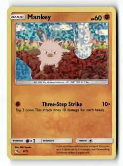 Pokemon Card Mankey - 8/12 Holo LP McDonald's Promos 2019 008/012 (1) - Image 1