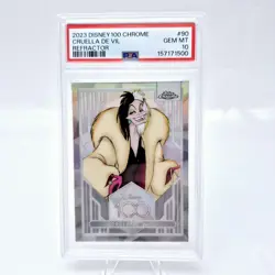 2023 Disney Topps Chrome Cruella De Vil #90 PSA 10 Refractor 1st Edition - Image 1