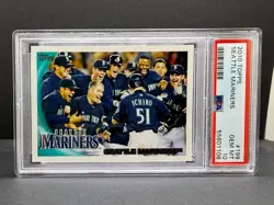Seattle Mariners 2010 Topps #199 PSA 10 Gem Mint Ichiro Griffey - Image 1
