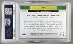 Flavio Cobolli 2024 Topps Chrome #196 Superfractor RC Rookie 1/1 PSA 8 - Image 2