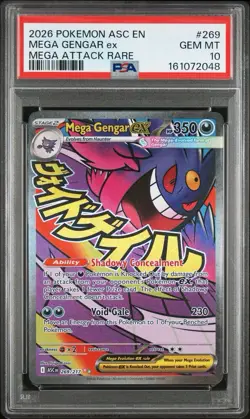 PSA 10 Mega Gengar ex 269/217 Pokemon Ascended Heroes Mega Attack Rare 2026 - Image 1
