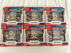 Pokemon TCG First Partner Illustration Collection Series 2 Sealed Box Lot of 6 - Image 1