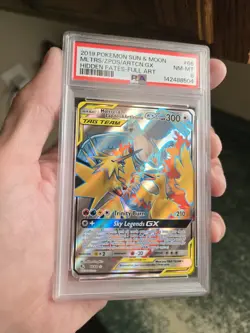 Pokemon TCG Moltres & Zapdos & Articuno GX 66/68 Hidden Fates PSA 8 EN 2019 - Image 2