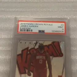 Panini 2019-20 Crown Royale Kaboom! James Harden #3 Rockets NBA PSA 9 - Image 2