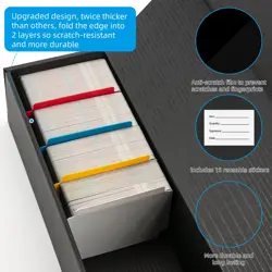 Trading Card Storage Box 10 Pack, 10 Color Dividers 15 Label Stickers 30 Divi... - Image 3
