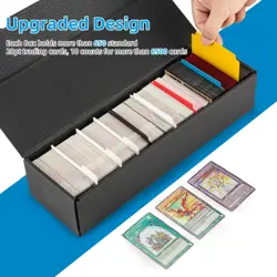 Trading Card Storage Box 10 Pack, 10 Color Dividers 15 Label Stickers 30 Divi... - Image 5