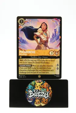 Disney Lorcana Pocahontas Peacekeeper 22/204 Legendary Winterspell Non-Foil NM - Image 1