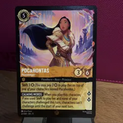 Disney Lorcana TCG Winterspell Pocahontas Peacekeeper Legendary Non Foil 22/204 - Image 1