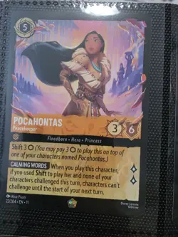 Disney Lorcana TCG Winterspell Pocahontas Peacekeeper Legendary Non Foil 22/204 - Image 1