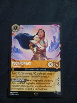 Disney Lorcana TCG Winterspell Pocahontas Peacekeeper Legendary Non Foil 22/204 - Image 1
