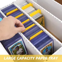 3Pack Trading Card Storage Box, 3900-Count Sports Card Boxes Card Sorting Tra... - Image 2