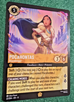 Disney Lorcana TCG Winterspell Pocahontas Peacekeeper Legendary Non Foil 22/204 - Image 2