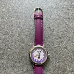 DISNEY MINNIE MOUSE Kids Time Teacher Watch 30mm Silver Tone Case D3 - Image 3