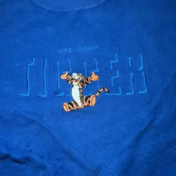 Vintage Tigger Sweater Blue The Disney Store Pullover Crewneck Adult Large - Image 3