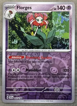Pokemon TCG Florges 093/198 Scarlet & Violet Stage 2 HP140 Uncommon Holo - Image 1