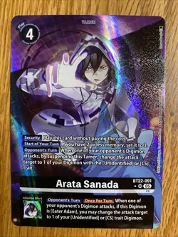 Arata Sanada BT22-091 SR - Alt Art - Cyber Eden - Digimon TCG - Image 1