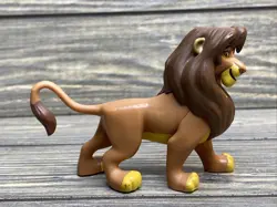 Disney Lion King Guard Adult Simba Brown Yellow Lion Plastic Figure - Image 1