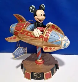 Walt Disney World 50th Jim Shore Mickey Mouse on Astro Orbiter Figurine NIB - Image 1