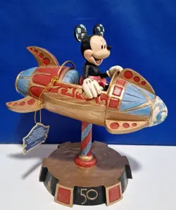 Walt Disney World 50th Jim Shore Mickey Mouse on Astro Orbiter Figurine NIB - Image 2