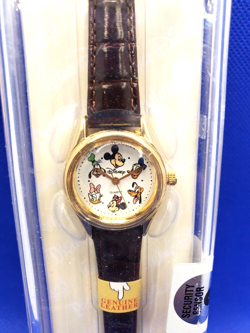 Disney Watch Mickey Donald Daisy Minnie Pluto Goofy Faces Leather Band NIB - Image 1