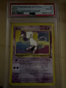 2000 Pokemon Black Star Mew Promo League #8 PSA 4 - Image 1