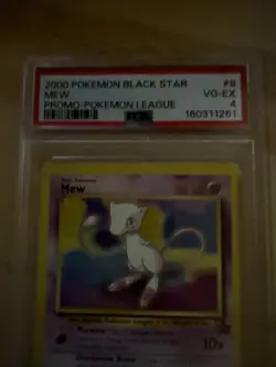 2000 Pokemon Black Star Mew Promo League #8 PSA 4 - Image 3