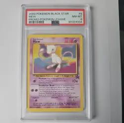 Mew 2000 Pokemon Black Star Promo #8 Pokemon League PSA 8 English - Image 1