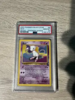 2000 POKEMON PROMO BLACK STAR POKEMON LEAGUE #8 MEW PSA 10 - Image 1