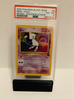 PSA 8 Near Mint/Mint 2000 Pokemon Black Star Mew-holo Promo-Pokemon League - Image 1