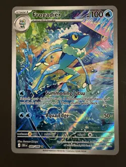 🐸💥Frogadier Pokemon TCG Chaos Rising Full Art Holo 089/086 illustration rare. - Image 3